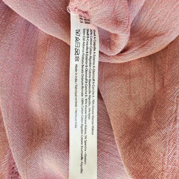 Free People One Lace Crochet Adella Slip Dress Women Medium Nude Pink - Picture 8 of 11